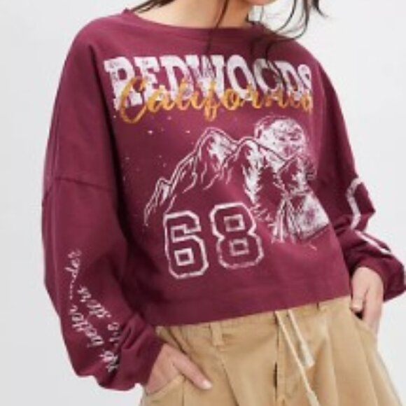 Free People Redwoods Long-Sleeve Tee, XS, NWT - Picture 1 of 3